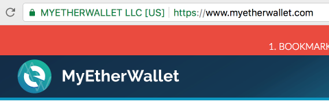 Правильный URL веб-кошелька MyEtherWallet.com